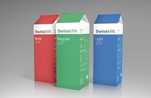 SwissMilk | Ubersuper #packaging #helvetica #swiss