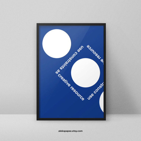 Use constraints as creative resource #advice #poster #creative #dots #system #grid www.apapez.com