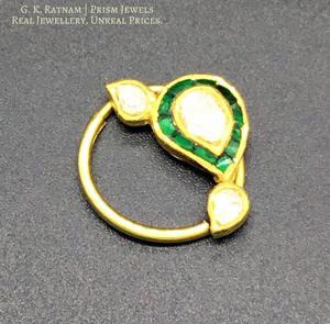 Nose Ring - gold diamond polki kundan meena jadau jewellery