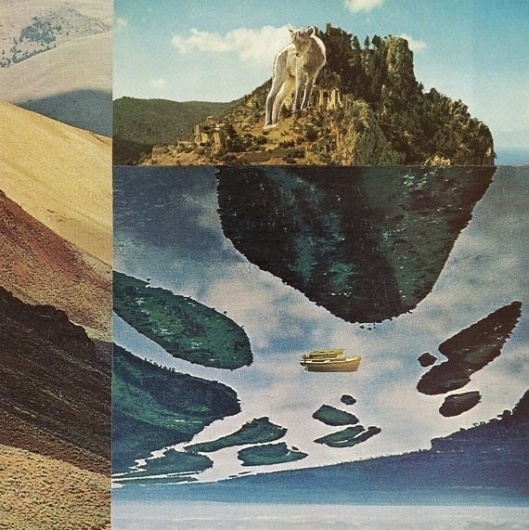 once i was afraid of heights 8X8 collage art print by livingferal #islands #print #collage #etsy