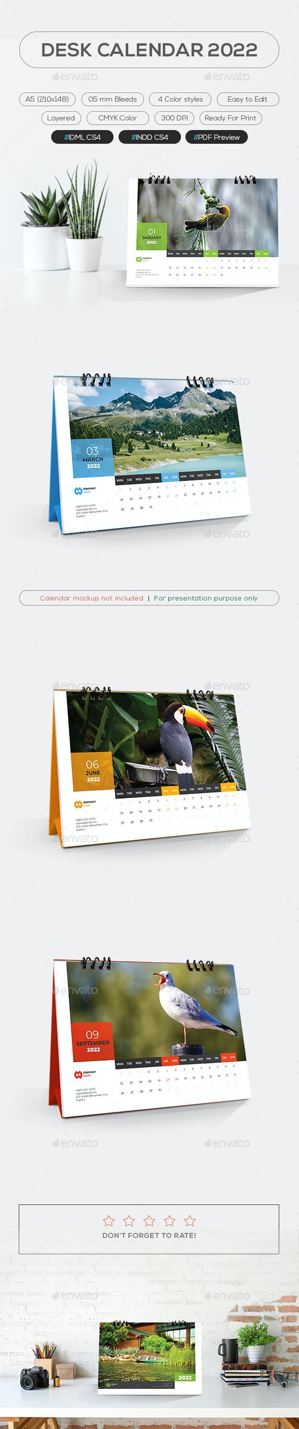 Desk Calendar 2022 - Calendars Stationery