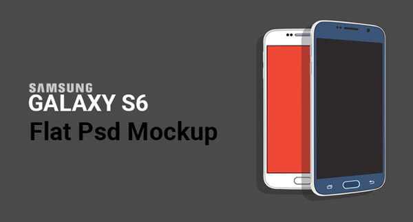 Samsung Galaxy S6 Flat PSD Mockup