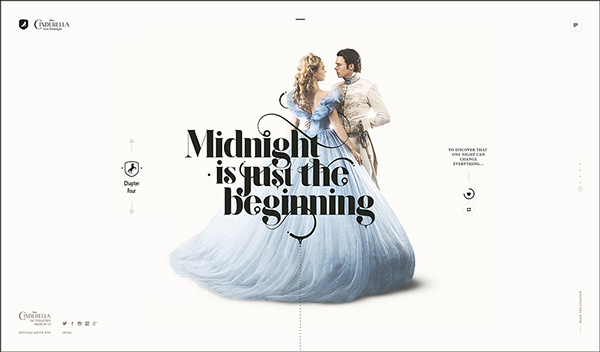Cinderella Past Midnight: lettering, title treatment, UI