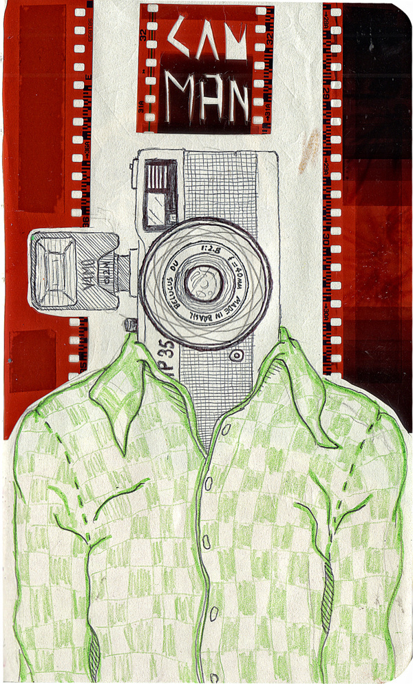 Head's serie #serie #trip35 #camera #head #cam #shirt #illustration #handmade #film #collage