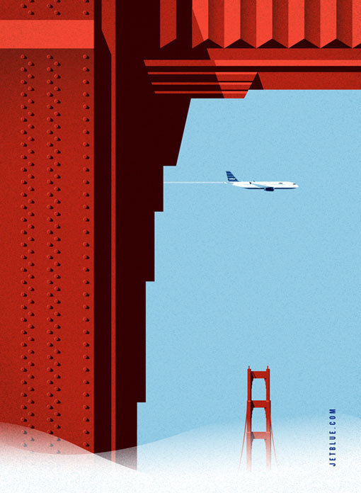 LabPartners_JetBlue_1 #airplane #flight #bue #retro #aviation #airline #illustration #jet #poster