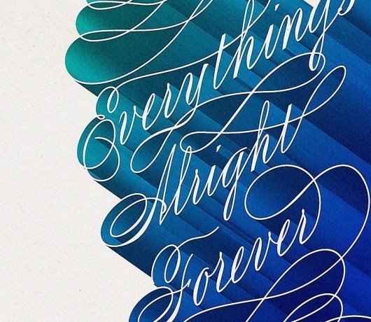 Everything is Alright – Illusion - The Most Amazing Creations in Art, Photography, Design, Technology and Video. #typography