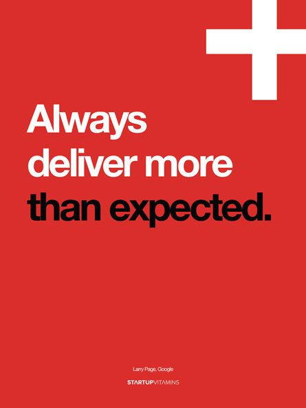 Always deliver more than expected #google+ #helvetica #red #plus