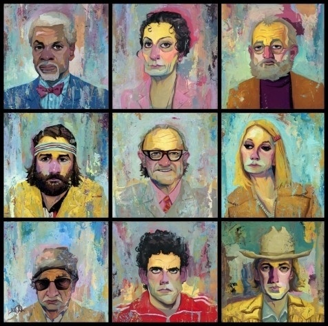 The Royal Tenenbaums by Rich Pellegrino | Reelizer #tenenbaums #painting #royal