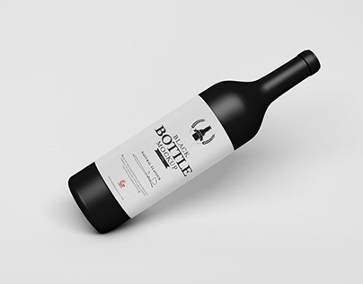 Free Brand Black Bottle Mockup PSD 2019
