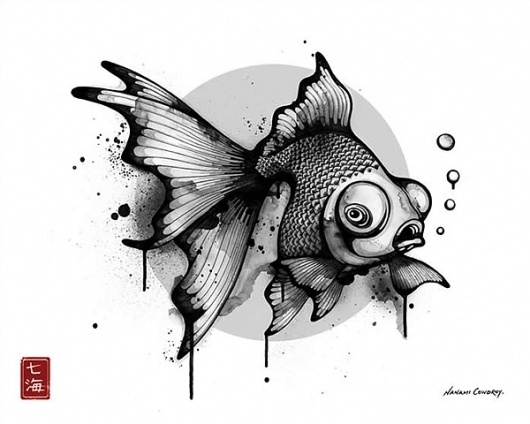 Nanami Cowdroy Art – Illustration inspiration on MONOmoda #illustration #black