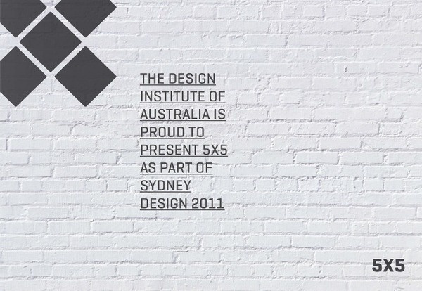 5 X 5 #fivebyfive #2011 #sarita #sydneydesign #sydney #design #graphic #5x5 #saritawalsh #five #minimal #poster #australia #designinstitute #blackandwhite #walsh
