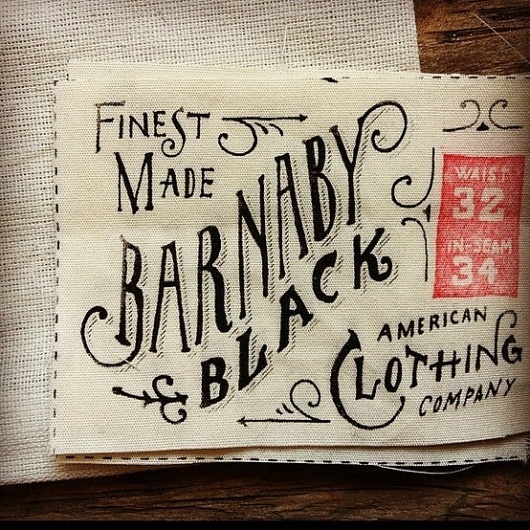 Typography / barnaby black tag, design #type #label