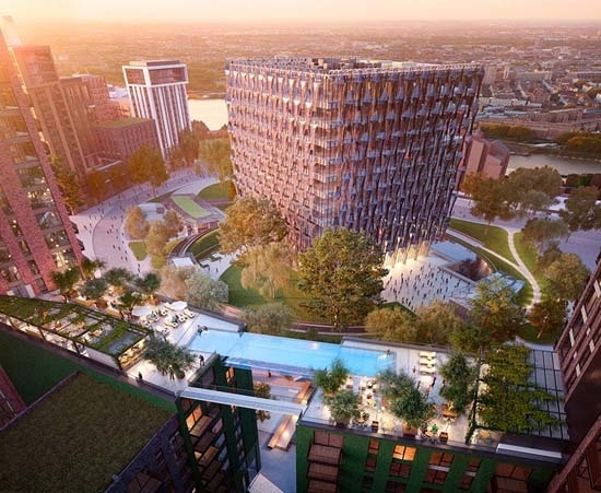 World's first 'sky pool' #EmbassyGardens #NineElms #London #SkyPool