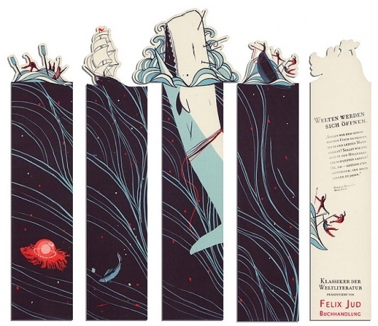 Felix Jud Pietari Posti Illustration Art Design Pretty Pictures #whale #illustration #sea #bookmark