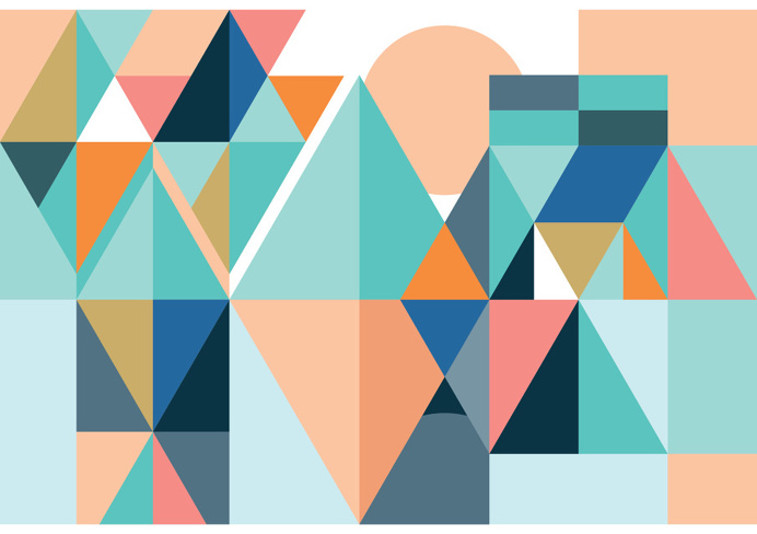 Nod Young, shapes, color, bright, fun