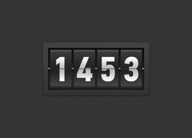 Black timer with numbers Free Psd. See more inspiration related to Black, Digital, Time, Numbers, Psd, Date, Timer, Material, Horizontal, Flip, Automatic, Timing and Flop on Freepik.