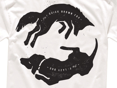 the quick brown fox jumps over the lazy dog by Jennet Liaw #drawn #hand #illustration