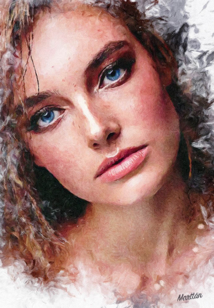 Deep Blue Eyes Paint by Marttän Wasserman Cohën