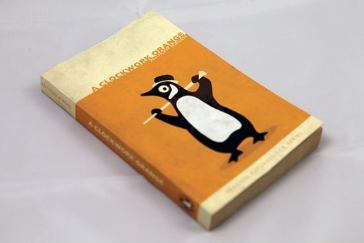 Booketing : The Book Design Blog » Le logo Penguin version Orange Mécanique et 1984 #cover #penguin #book