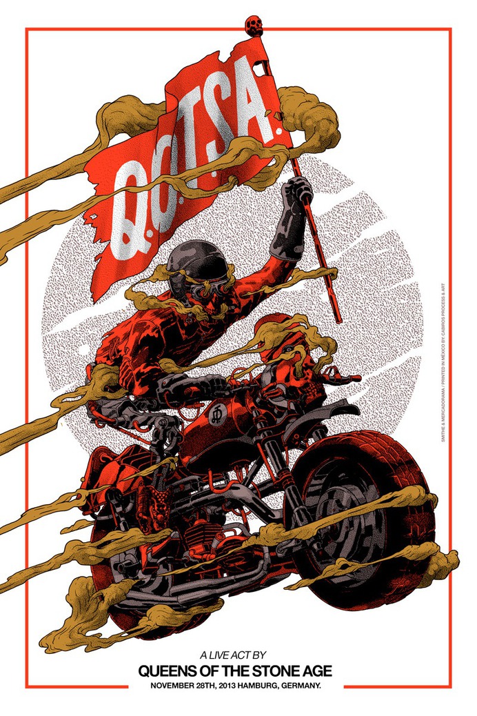 Gig poster for QOTSA – Hamburg 2013