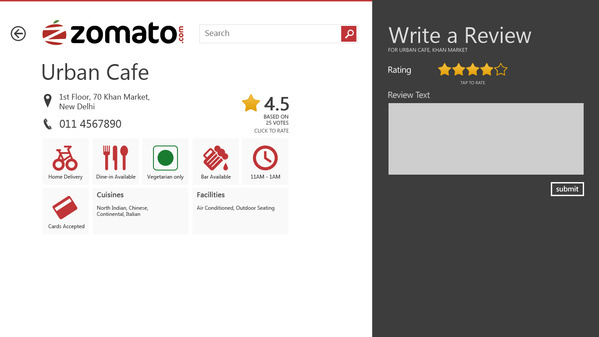 Zomato Windows 8 App on Behance #windows8