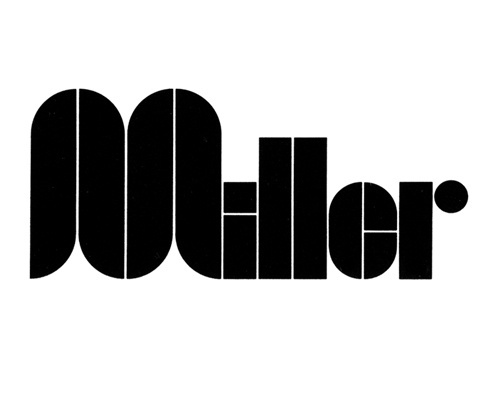 Item 129: Miller Holding Logo / Frank Eidlitz / 1970s « Recollection #miller #holding #collection #re #1970s #logo