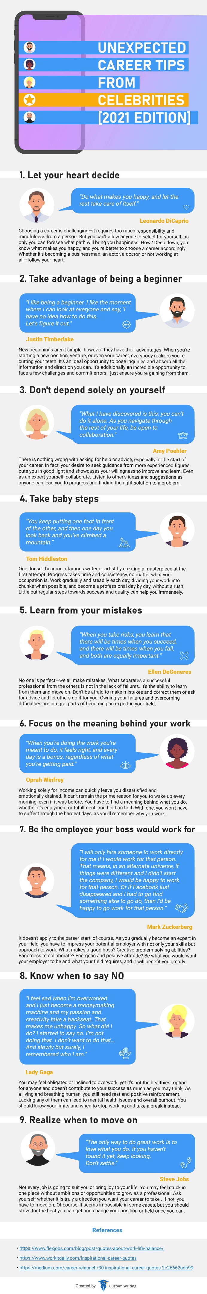 Unexpected Career Tips from Celebrities