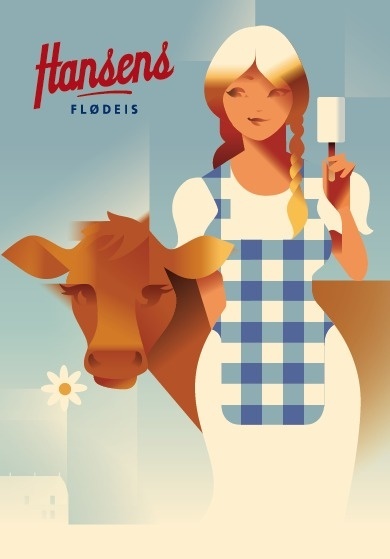 Hansen's Ice Cream #illustration #poster