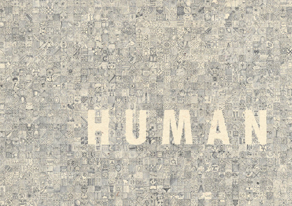 Human / Inhuman by Ivorin Vrkaš #pictogram #croatia #hand #pixel #human #poster #ivorin #pencil #thought #stream