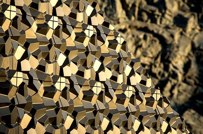 Penta Modular Tile with a Geometric Pattern by KAZA Concrete - #wallcoverings, #walls, #walldecor
