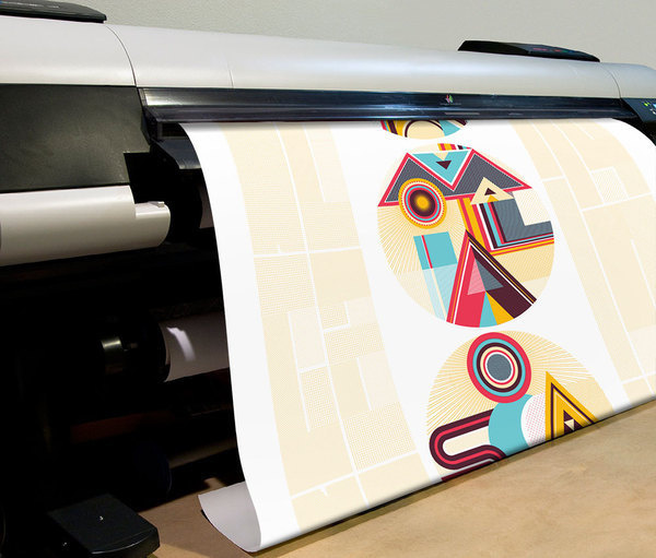 Three peas in a pod typographic large format poster #geometric #typography