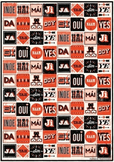 YES!!! | Telegramme #design #poster #typography