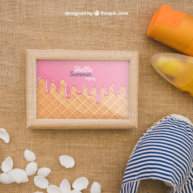 Summer concept with frame and suncream Free Psd. See more inspiration related to Frame, Mockup, Summer, Template, Beach, Sea, Sun, Photo frame, Photo, Holiday, Mock up, Decoration, Pineapple, Decorative, Vacation, Templates, Cream, Shell, Summer beach, Sunshine, Aloha, Up, Season, Concept, Sea shell, Seashell, Shells, Composition, Mock, Summertime and Seasonal on Freepik.