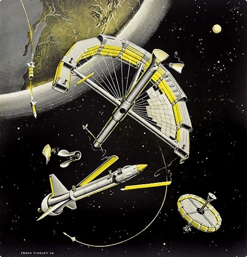 Frank Tinsley, Yellow Series « matmacquarrie.ca #yellow #fiction #retro #spaceship #illustration #frank #tinsley #science