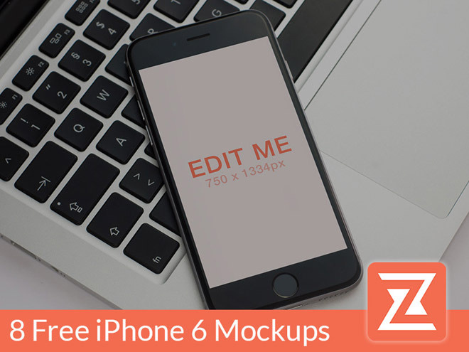 8 Free Realistic iPhone 6 Mockup PSD