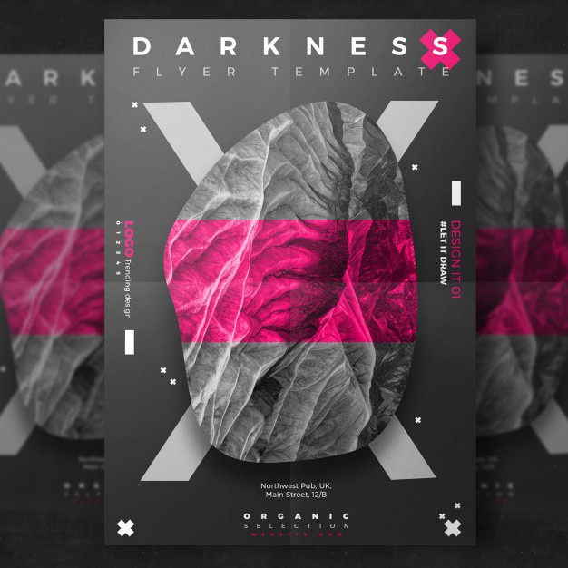 Creative dark event flyer Free Psd. See more inspiration related to Brochure, Flyer, Poster, Mockup, Business, Abstract, Cover, Book, Template, Brochure template, Magazine, Layout, Leaflet, Presentation, Colorful, Flyer template, Stationery, Elegant, Corporate, Mock up, Poster template, Creative, Modern, Booklet, Report, Print, A4 and Artistic on Freepik.