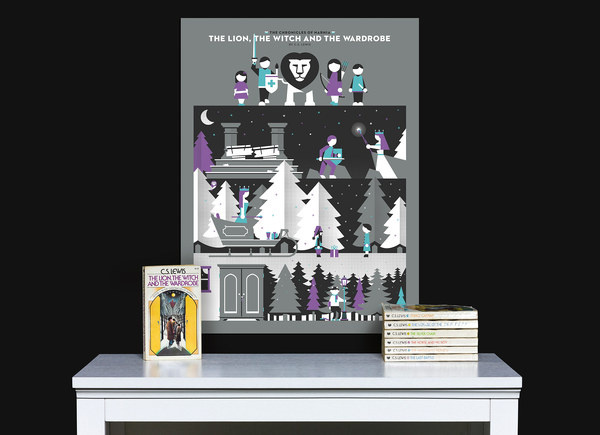 Chronicles of Narnia #flat #vector #print #design #color #screen #illustration