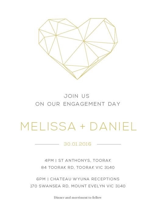 Diamond Love - Engagement Invitations #paperlust #engagementinvitation #engagementcard #engagementinspiration #design #paper #raisedfoil