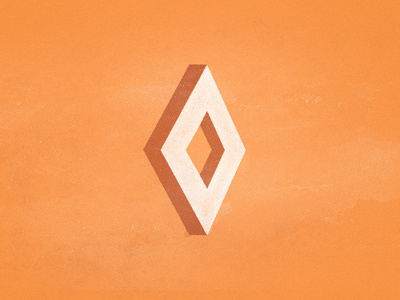 Diamond #diamond #orange #geometric #illustration #shape