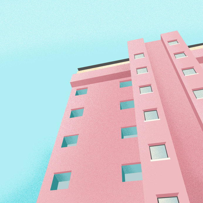 Pink appartments #pink #speckled #tropical