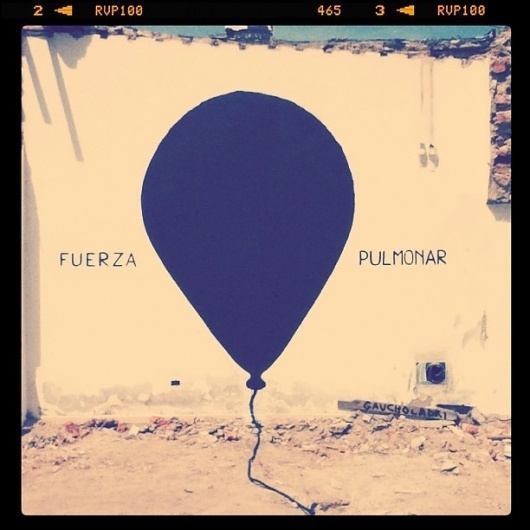 All sizes | FUERZA PULMONAR - lung power | Flickr - Photo Sharing! #art #street art #argentina #mendoza #gaucholadri