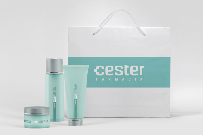Cester Pharmacy | Logo Design and Branding on Behance | Negative Space Logo - Packaging - Hidden Message - Medical Cross - Health