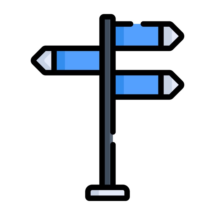 See more icon inspiration related to road sign, signaling, panel, orientation, directional, signs, sign and direction on Flaticon.