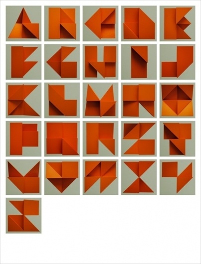 AisleOne - Graphic Design, Typography and Grid Systems #tim #orange #alphabet #folding #paper #fishlock