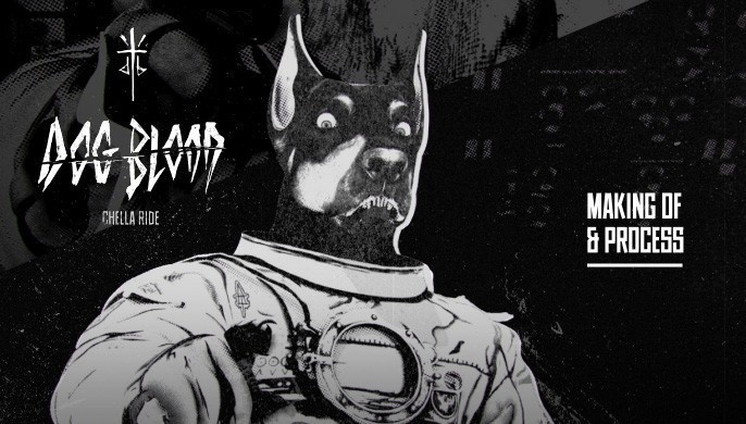 Golden Wolf #pinscher #white #& #black #doberman #space #suit