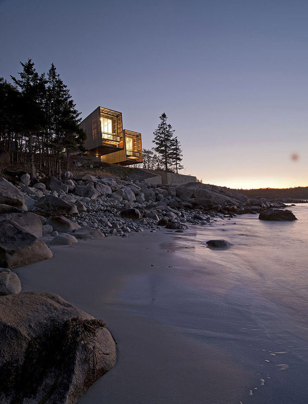 CJWHO ™ (Boat inspired wood house hanging over the ocean by...) #house #design #landscape #architecture #boat #view #luxury