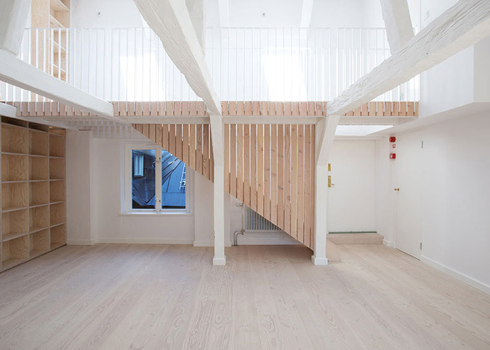 Studiomama pairs pale wood with marble for revamped loft in Stockholm #interior