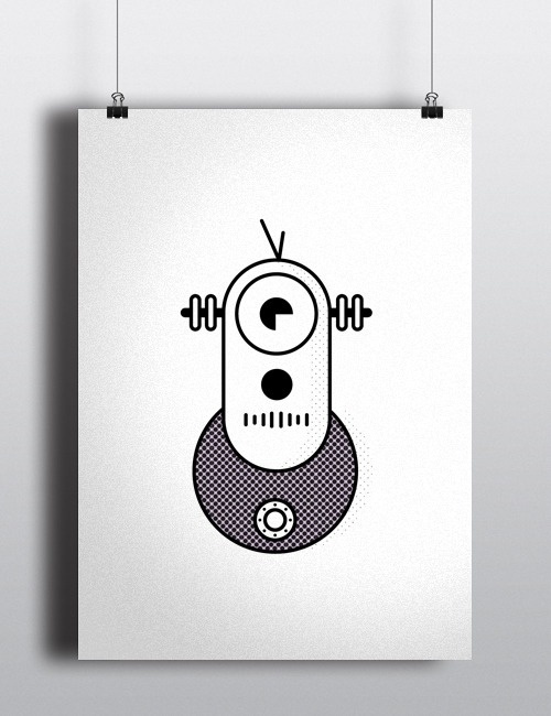Dog #characters #stroke #illustration #creatures #minimal #aliens #character #outline #robots #dog