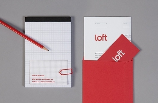 Loft Investments on the Behance Network #loft #stationary #lindqvist #lundgren #investments