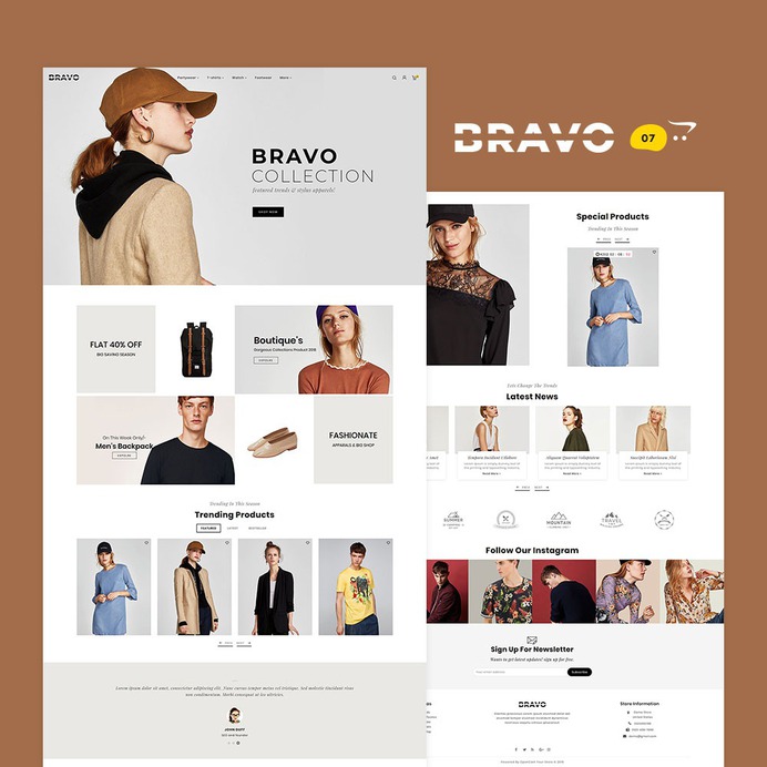 #BRAVO #Fashion #Boutique - #Opencart #MultiPurpose #Responsive #Theme | #TemplateTrip #eCommerce #Website #Templates